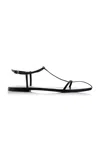 Jil Sander Black Sandals With Ankle Buckle Closure In Leather Woman In Black