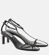Jil Sander Leather Sandals With Weaved Straps In Black