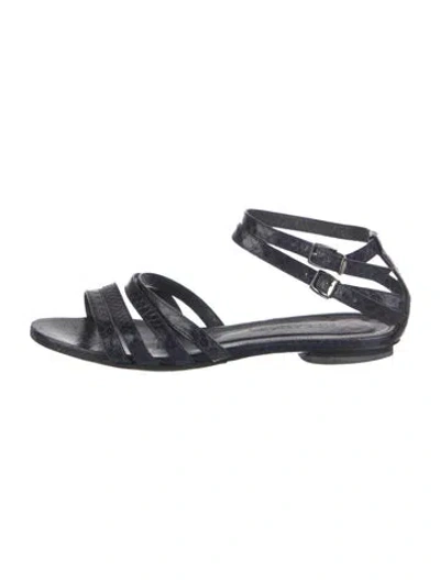 Pre-owned Jil Sander Leather Sandals In Blue