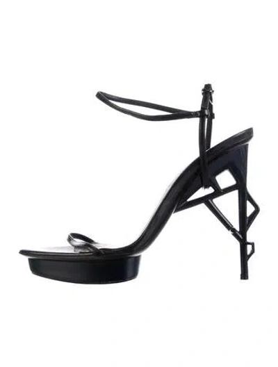 Pre-owned Jil Sander Leather Sandals In Blue