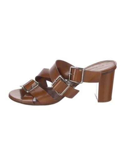 Pre-owned Jil Sander Leather Sandals In Brown