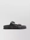 Jil Sander Leather Sandals With Double Buckle