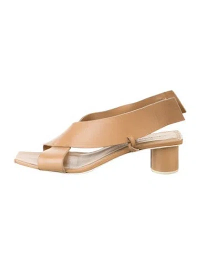 Pre-owned Jil Sander Leather Sandals In Neutrals