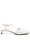 Jil Sander Leather Sandals In Weiss