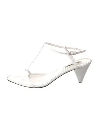 Pre-owned Jil Sander Leather Sandals In White