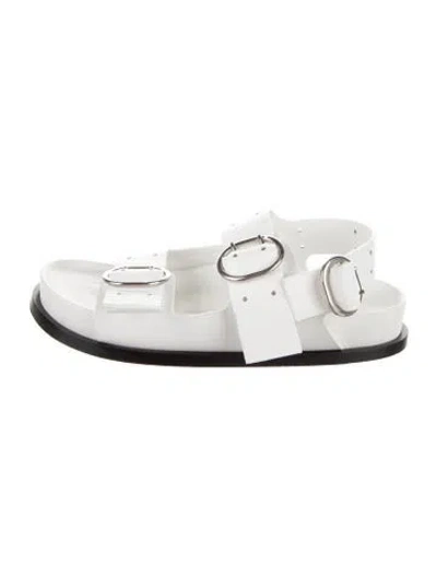 Pre-owned Jil Sander Leather Sandals In White