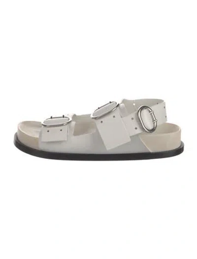 Pre-owned Jil Sander Leather Sandals In White