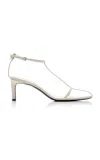 Jil Sander High 65 Leather Sandals In White