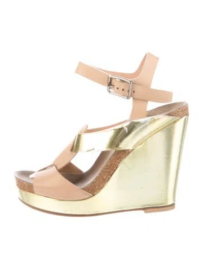 Pre-owned Jil Sander Leather Sandals In Yellow