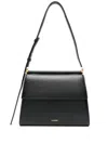 Jil Sander Leather Shoulder Bag In 黑色