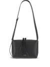Jil Sander Leather Shoulder Bag With Logo In Black