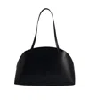 Jil Sander Leather Shoulder Bag In Black