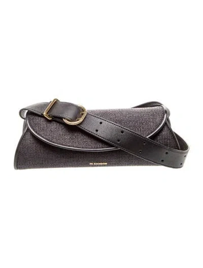 Pre-owned Jil Sander Leather Shoulder Bag In Black