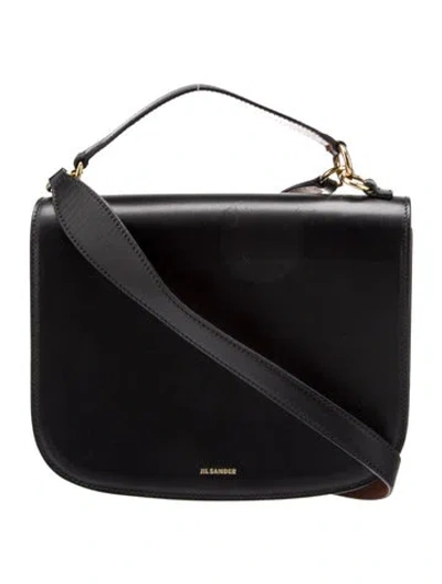 Pre-owned Jil Sander Leather Shoulder Bag In Black