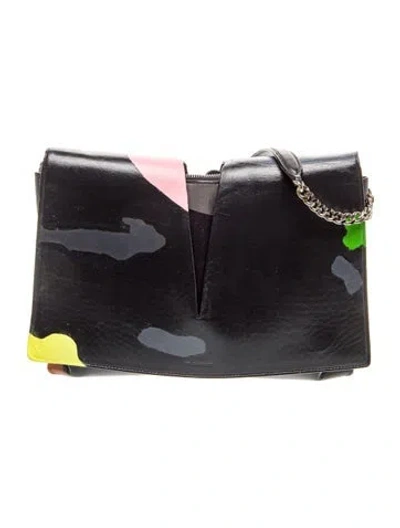 Pre-owned Jil Sander Leather Shoulder Bag In Black