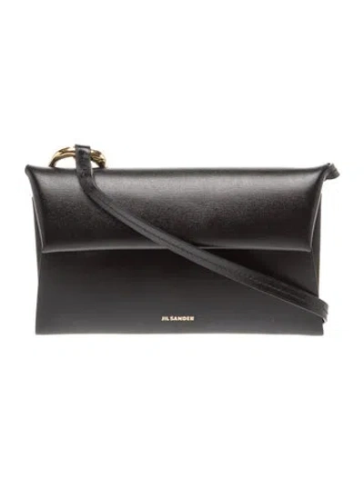 Pre-owned Jil Sander Leather Shoulder Bag In Black