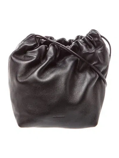 Pre-owned Jil Sander Leather Shoulder Bag In Black