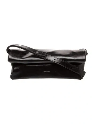 Pre-owned Jil Sander Leather Shoulder Bag In Black