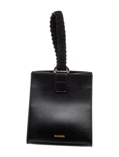Pre-owned Jil Sander Leather Shoulder Bag In Black