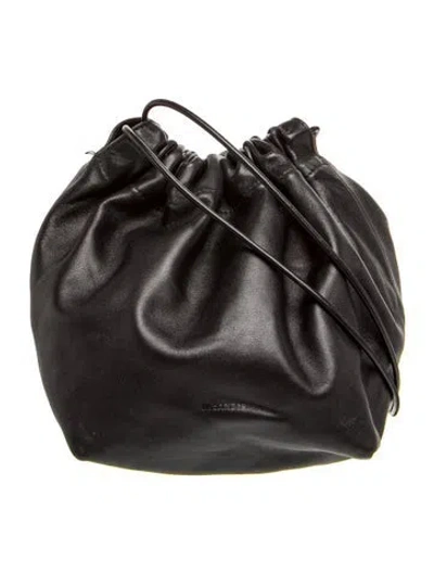Pre-owned Jil Sander Leather Shoulder Bag In Black