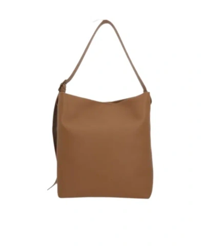 Jil Sander Leather Shoulder Bag In Brown