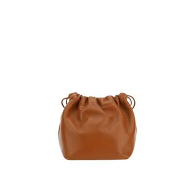 Jil Sander Leather Shoulder Bag In Brown