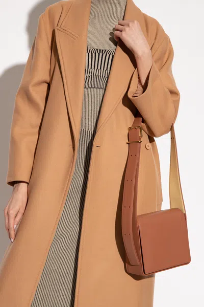 Jil Sander Leather Shoulder Bag In Brown