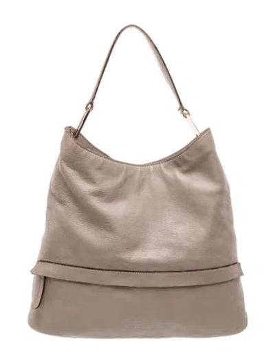 Pre-owned Jil Sander Leather Shoulder Bag In Gray