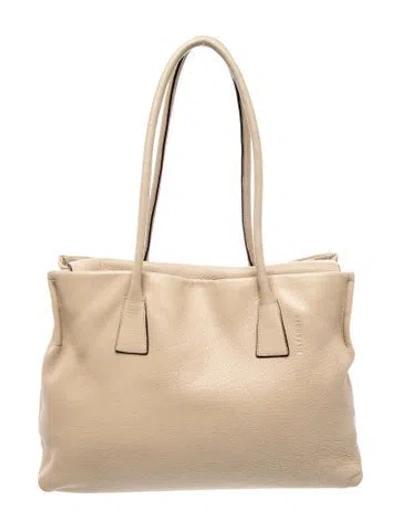 Pre-owned Jil Sander Leather Shoulder Bag In Neutral