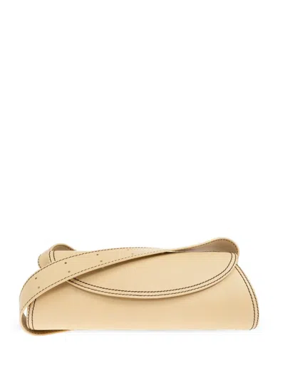 Jil Sander Leather Shoulder Bag In Neutrals