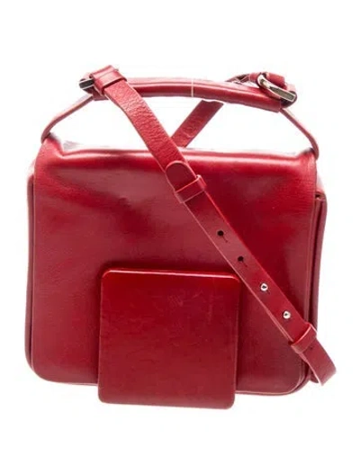 Pre-owned Jil Sander Leather Shoulder Bag In Red