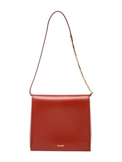 Pre-owned Jil Sander Leather Shoulder Bag In Red