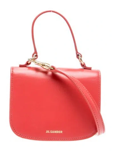 Pre-owned Jil Sander Leather Shoulder Bag In Red
