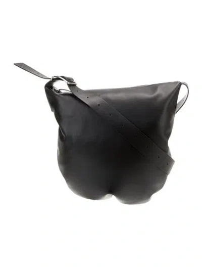 Pre-owned Jil Sander Leather Shoulder Bag W/ Tags In Black