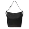 Jil Sander Leather Shoulder Bag With Decorative Tassels In Black