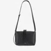 Jil Sander Leather Shoulder Bag With Logo In Black