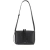 Jil Sander Leather Shoulder Bag With Logo In Black