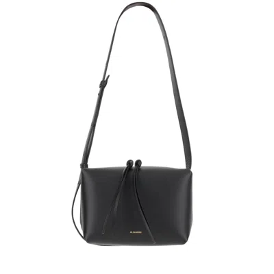 JIL SANDER JIL SANDER LEATHER SHOULDER BAG WITH LOGO