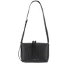 Jil Sander Leather Shoulder Bag With Logo In Black