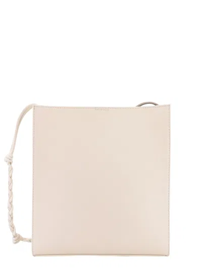 Jil Sander Leather Shoulder Bag With Logo Print