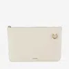 Jil Sander Leather Shoulder Bag With Logo In White