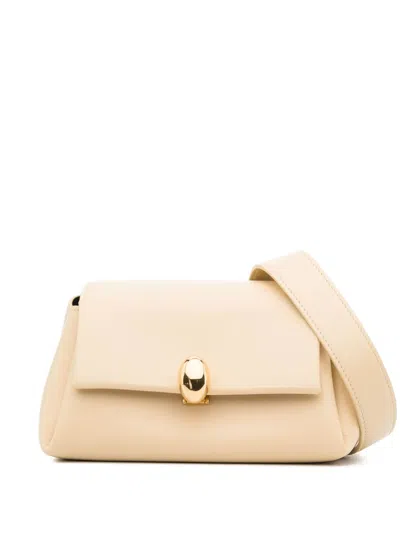 Jil Sander Leather Shoulder Bag In Yellow