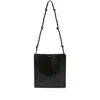 Jil Sander Women Black Leather Large Tangle Shoulder Bag