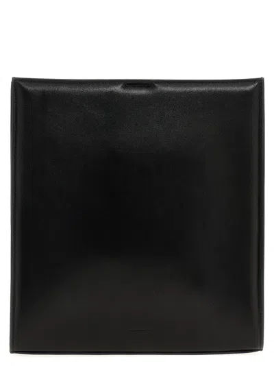 Jil Sander Leather Shoulder Strap In Black