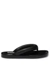 Jil Sander Leather Slides In Black