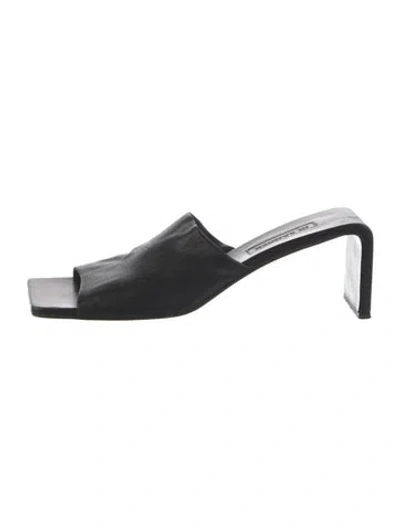 Pre-owned Jil Sander Leather Slides In Black