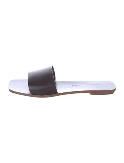 Pre-owned Jil Sander Leather Slides In Blue