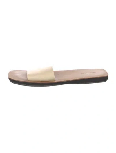 Pre-owned Jil Sander Leather Slides In Neutral