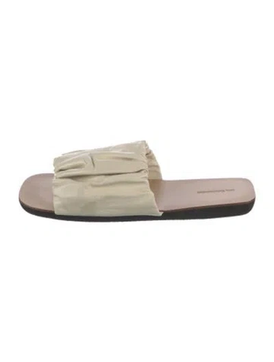 Pre-owned Jil Sander Leather Slides In Neutrals