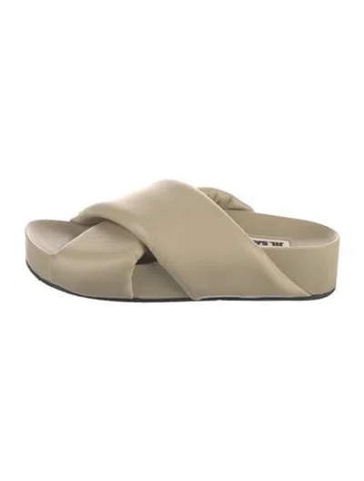 Pre-owned Jil Sander Leather Slides In Neutrals
